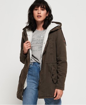 Superdry Rookie Sherpa Multi Női Kabát Khaki | NCASZ3891